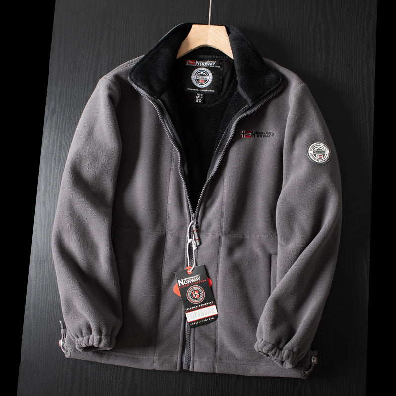 Chaqueta con capucha de forro polar de doble capa [¡Venta de liquidación!-50% REBAJADO＆Envío gratis]