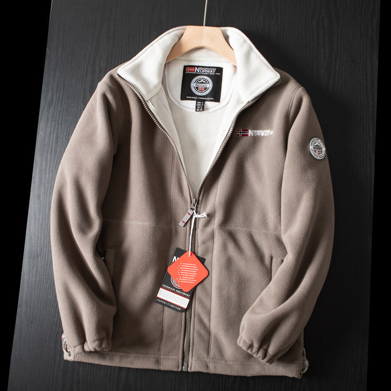 Chaqueta con capucha de forro polar de doble capa [¡Venta de liquidación!-50% REBAJADO＆Envío gratis]