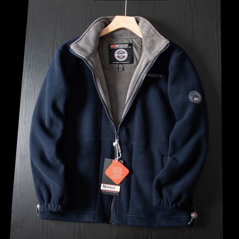 Chaqueta con capucha de forro polar de doble capa [¡Venta de liquidación!-50% REBAJADO＆Envío gratis]