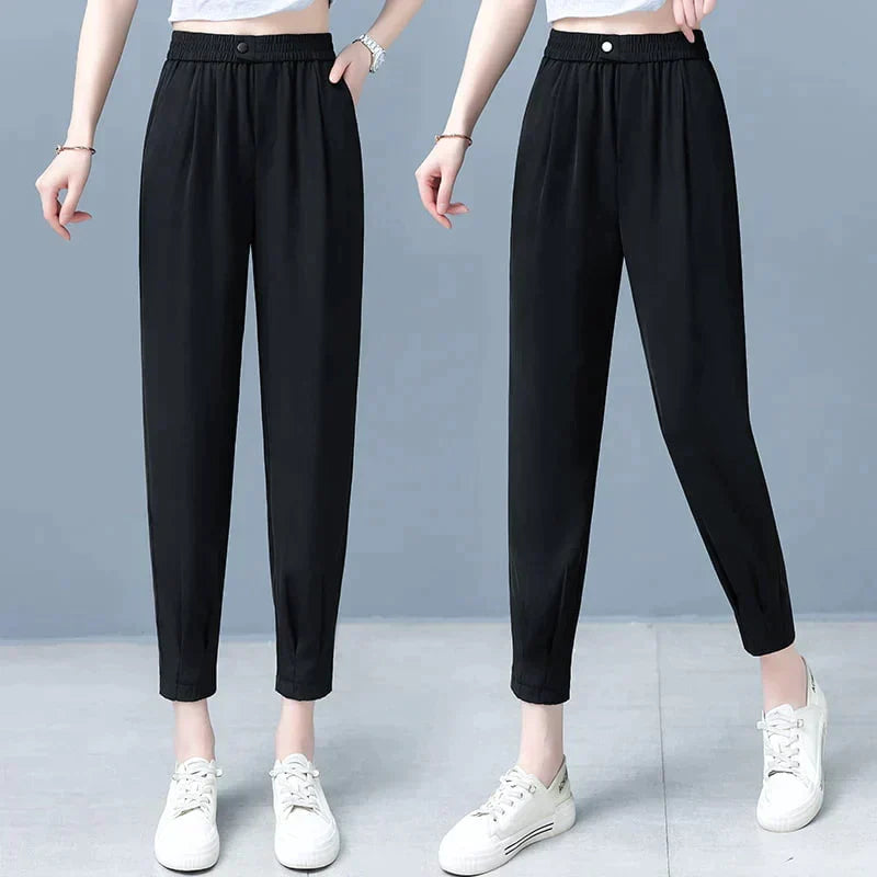 Pantalones Rectos Transpirables y Elásticos para Mujer