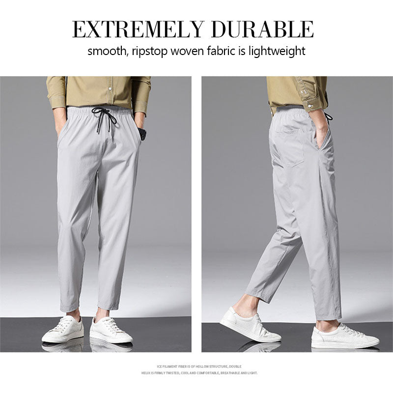PANTALONES CASUALES TRANSPIRABLES DE SEDA HELADA