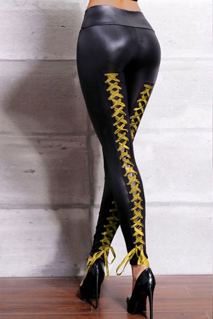 Mallas de cuero PU con cordones