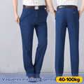 😍👖Jeans de cintura alta rectos para hombre-Compra 2 envío gratuito