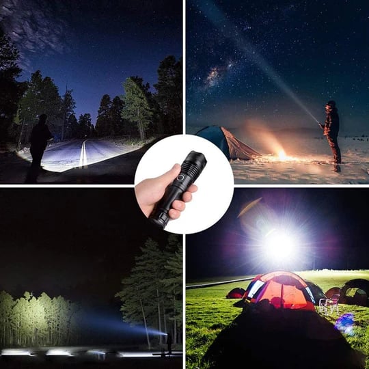 🔥🔦 ¡50% DE DESCUENTO! Linterna Láser Táctica Recargable LED — 160,000 Lúmenes ⚡ Súper Potente & Ultra Brillante | ¡Envío Gratis!