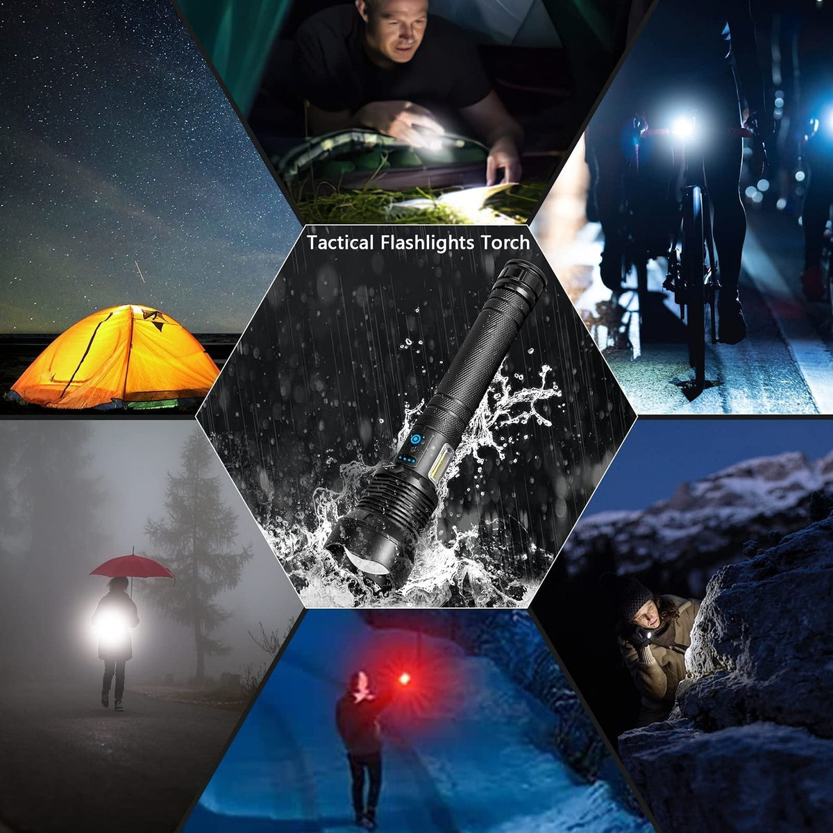 🔥🔦 ¡50% DE DESCUENTO! Linterna Láser Táctica Recargable LED — 160,000 Lúmenes ⚡ Súper Potente & Ultra Brillante | ¡Envío Gratis!