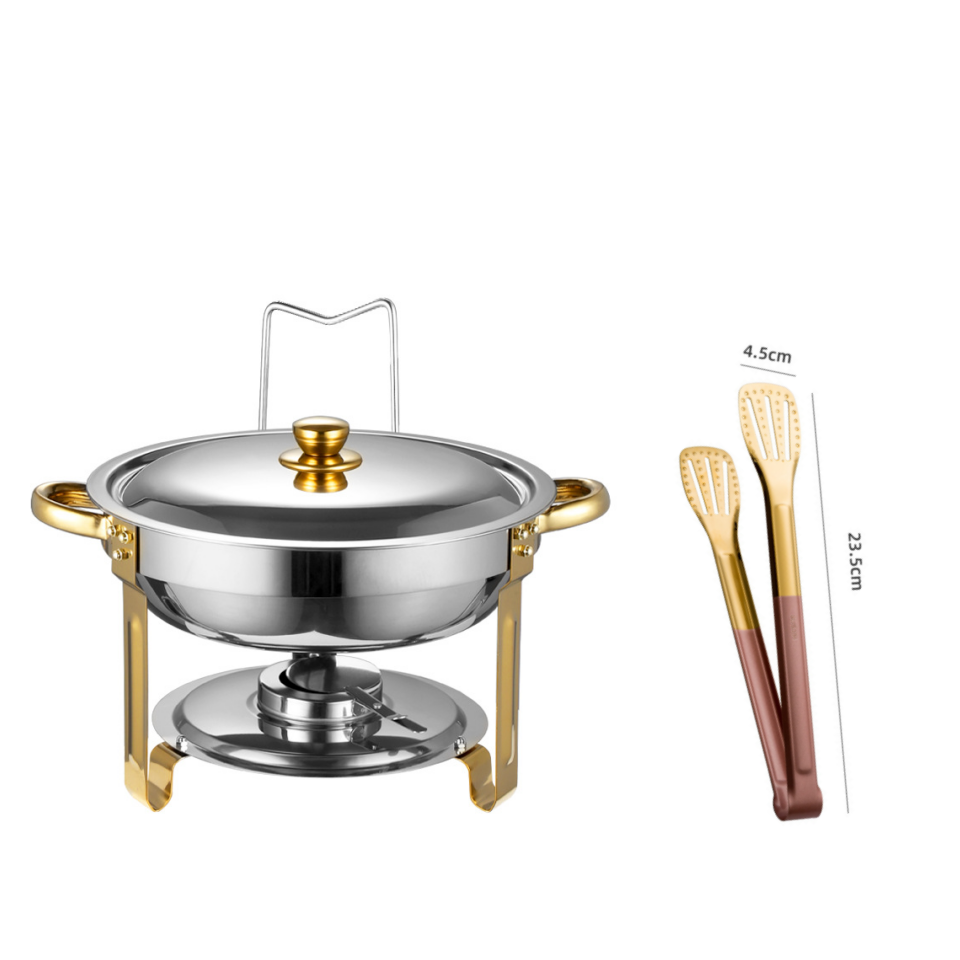 🔥🍲 ¡50% OFF! Olla Buffet de Acero Inoxidable con Calentador – Ideal para Fiestas y Eventos 🇲🇽✨