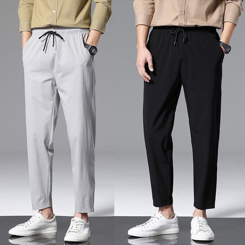 PANTALONES CASUALES TRANSPIRABLES DE SEDA HELADA