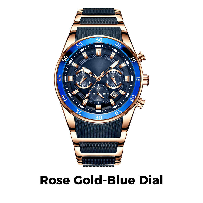 💎Reloj de cuarzo multifuncional resistente al agua para hombre