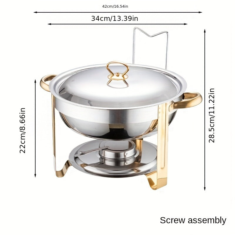 🔥🍲 ¡50% OFF! Olla Buffet de Acero Inoxidable con Calentador – Ideal para Fiestas y Eventos 🇲🇽✨