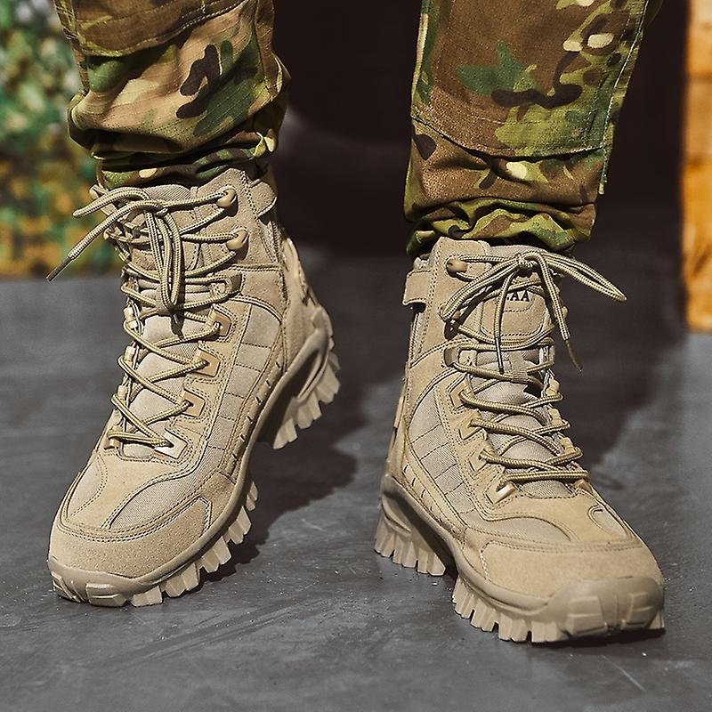 Botas de combate de trabajo antiperforación impermeables al aire libre para hombre Botas del ejército (Envío gratuito)