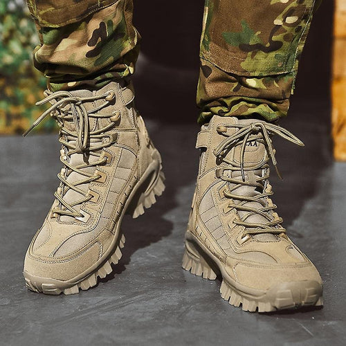 Botas de combate de trabajo antiperforación impermeables al aire libre para hombre Botas del ejército (Envío gratuito)