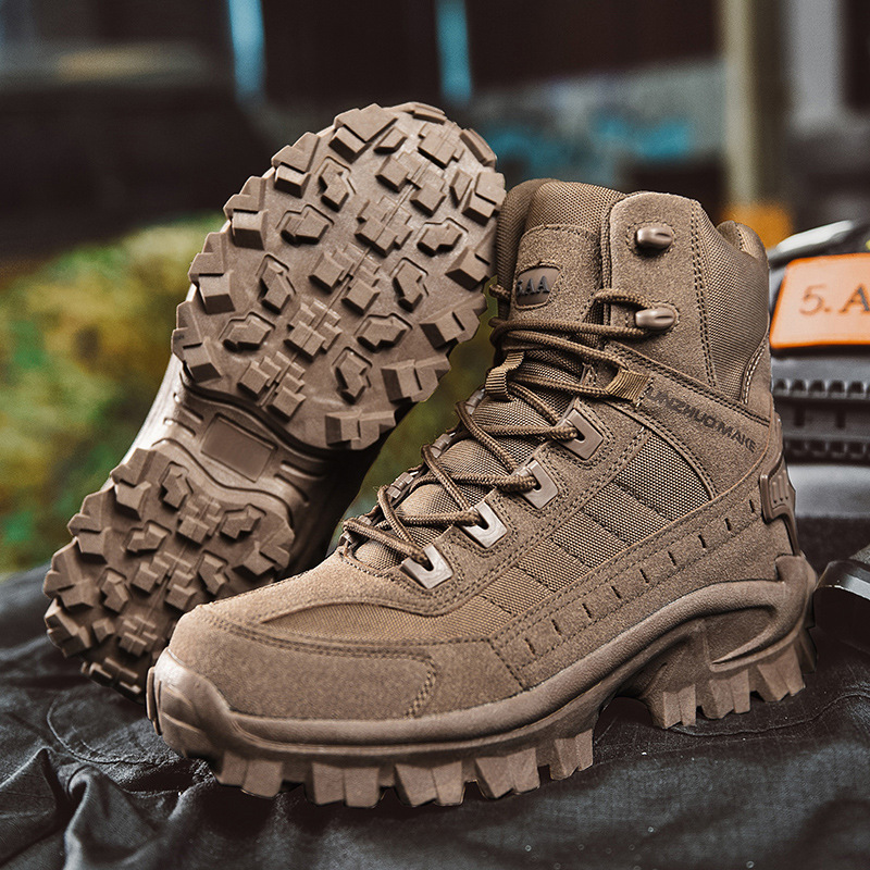 Botas de combate de trabajo antiperforación impermeables al aire libre para hombre Botas del ejército (Envío gratuito)