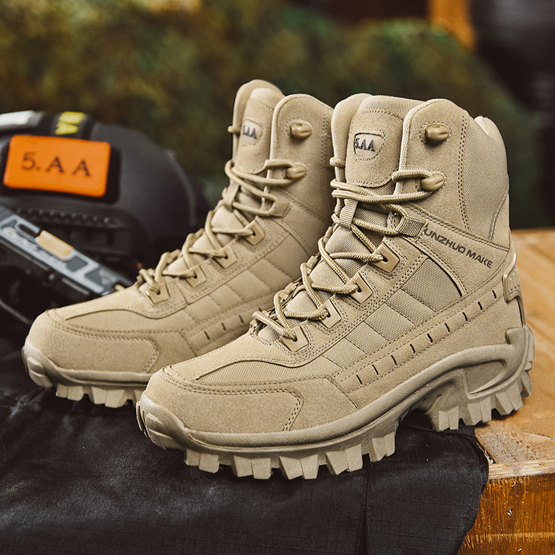 Botas de combate de trabajo antiperforación impermeables al aire libre para hombre Botas del ejército (Envío gratuito)