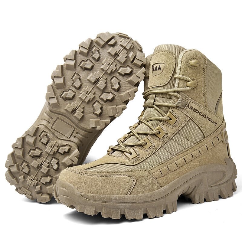 Botas de combate de trabajo antiperforación impermeables al aire libre para hombre Botas del ejército (Envío gratuito)