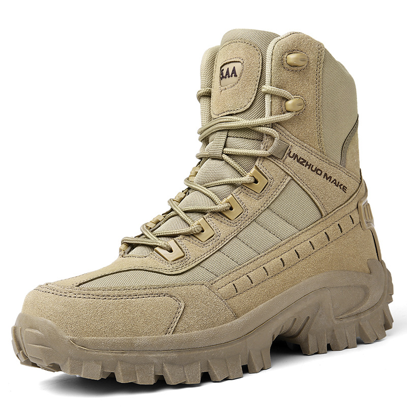 Botas de combate de trabajo antiperforación impermeables al aire libre para hombre Botas del ejército (Envío gratuito)