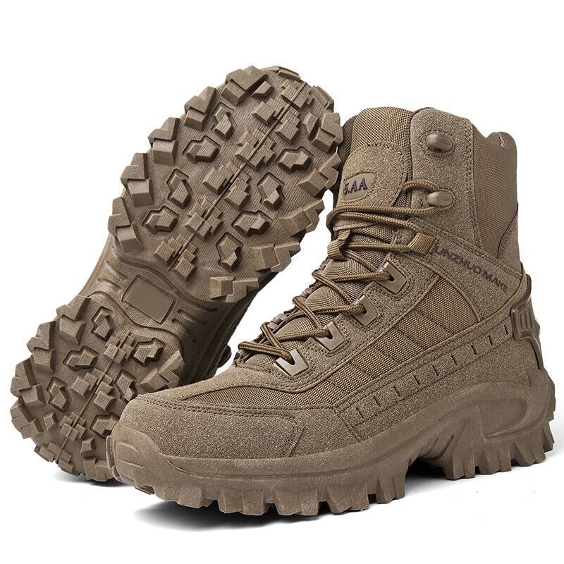 Botas de combate de trabajo antiperforación impermeables al aire libre para hombre Botas del ejército (Envío gratuito)