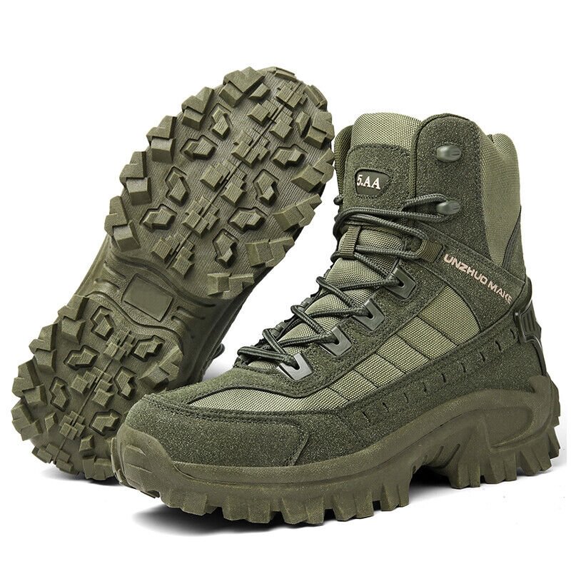 Botas de combate de trabajo antiperforación impermeables al aire libre para hombre Botas del ejército (Envío gratuito)