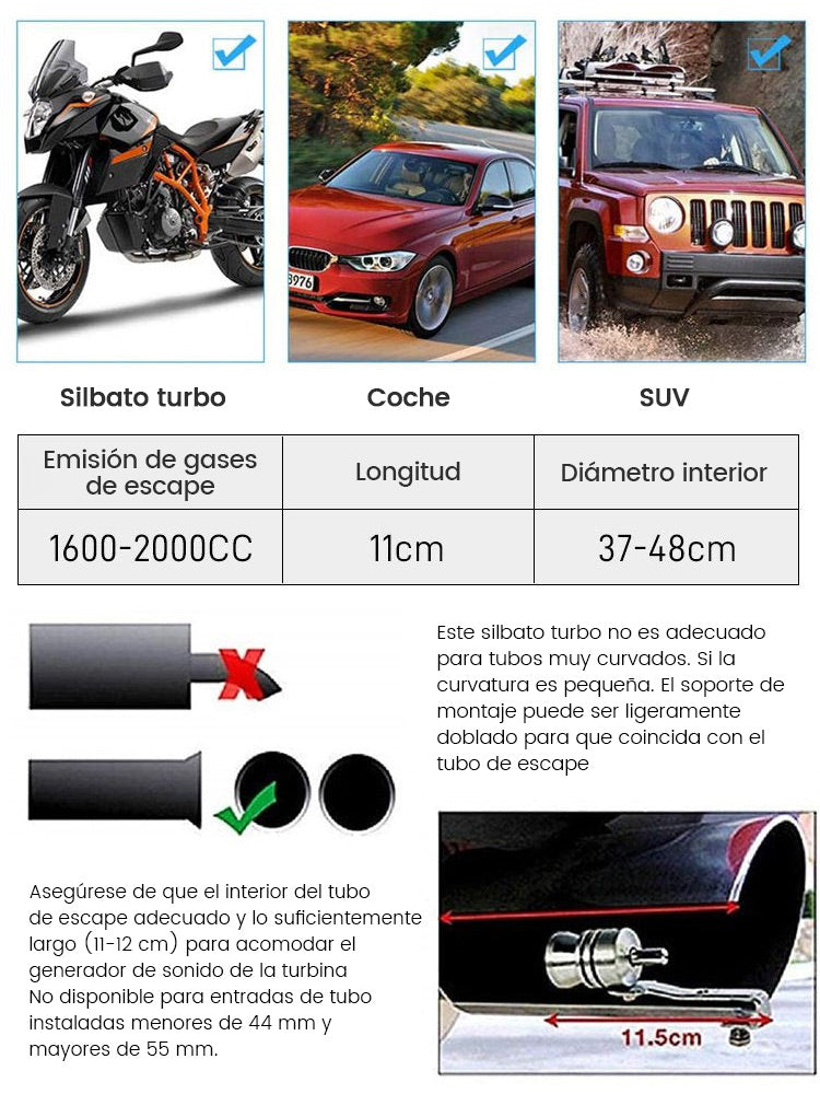 Tubo de Escape para Coches y Motos