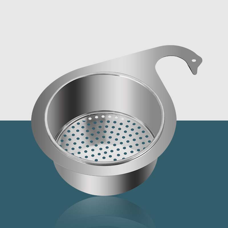 Cesta coladora de acero inoxidable con forma de cisne para fregadero