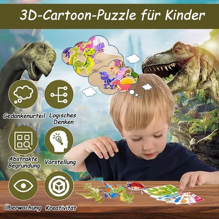 🔥Oferta especial 2026🔥 Rompecabezas de dibujos animados 3D para niños de 25 piezas ✨