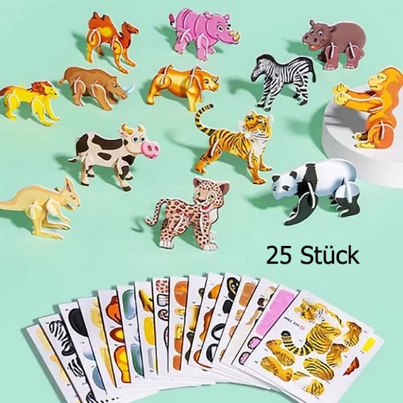 🔥Oferta especial 2026🔥 Rompecabezas de dibujos animados 3D para niños de 25 piezas ✨