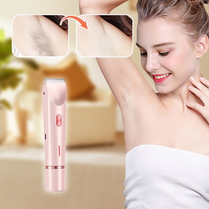 Depiladora de Doble Cabezal para Mujer, Resistente al Agua IPX7