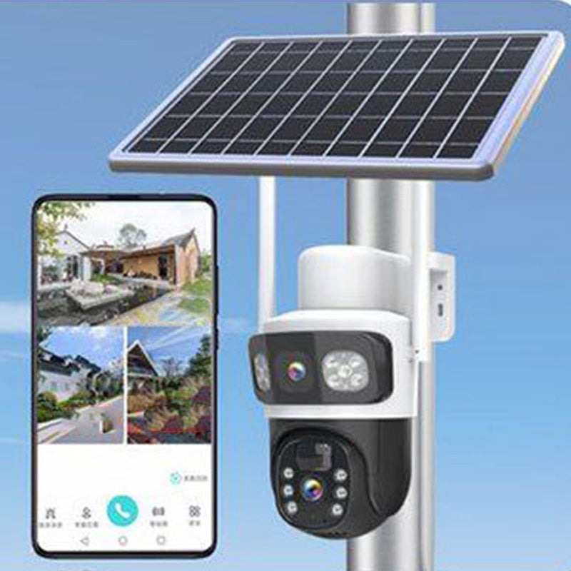 🏆【1º en Categoría de vigilancia】💯 Oferta por tiempo limitado a mitad de precio: cámara de seguridad solar inalámbrica para exteriores con doble lente