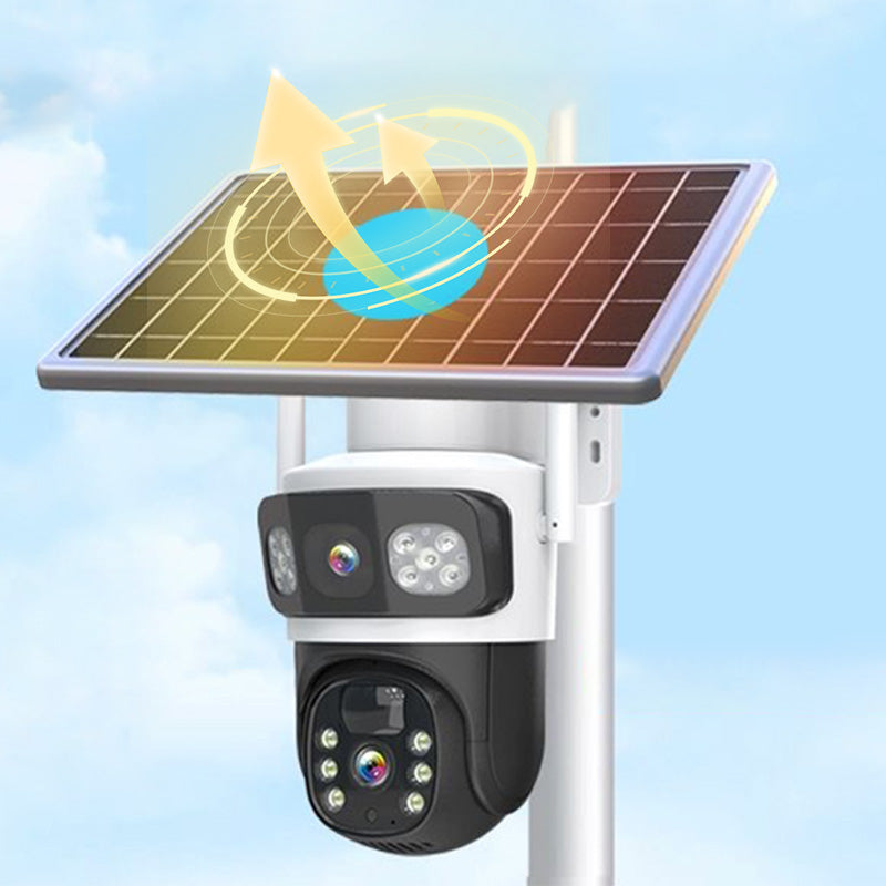 🏆【1º en Categoría de vigilancia】💯 Oferta por tiempo limitado a mitad de precio: cámara de seguridad solar inalámbrica para exteriores con doble lente
