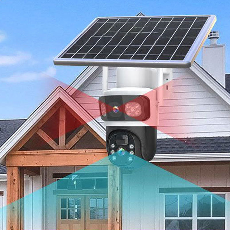 🏆【1º en Categoría de vigilancia】💯 Oferta por tiempo limitado a mitad de precio: cámara de seguridad solar inalámbrica para exteriores con doble lente