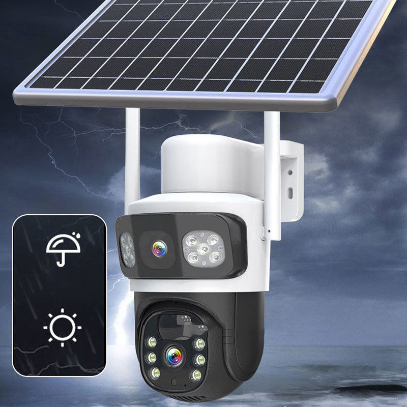 🏆【1º en Categoría de vigilancia】💯 Oferta por tiempo limitado a mitad de precio: cámara de seguridad solar inalámbrica para exteriores con doble lente
