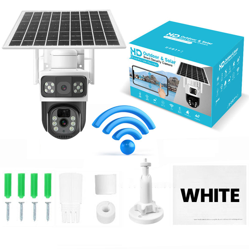 🏆【1º en Categoría de vigilancia】💯 Oferta por tiempo limitado a mitad de precio: cámara de seguridad solar inalámbrica para exteriores con doble lente