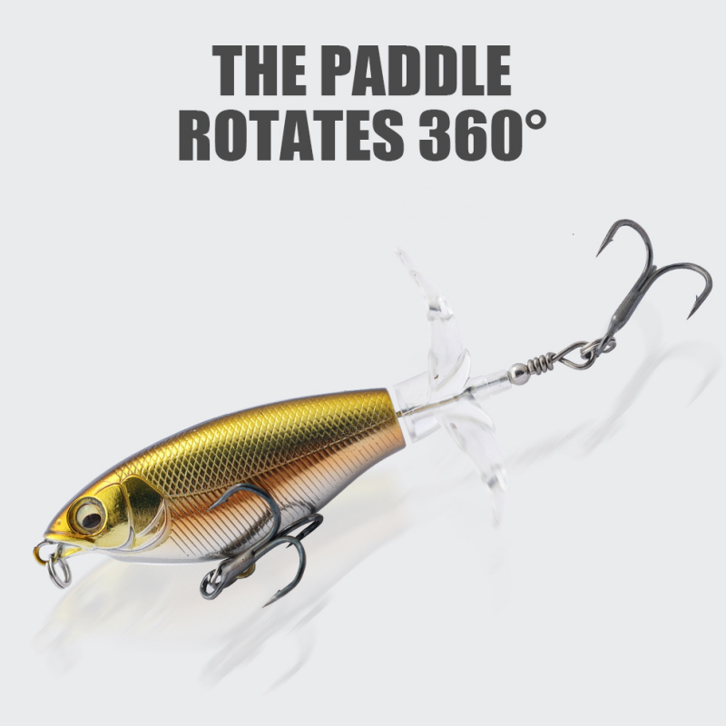 🎣🎉Última venta 50% de descuento🐠Señuelo de superficie con hélice de 6,5 g/12 g, anzuelo biónico🎣