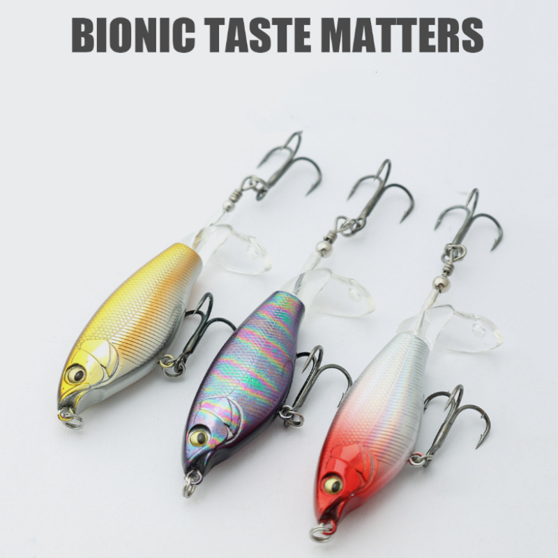 🎣🎉Última venta 50% de descuento🐠Señuelo de superficie con hélice de 6,5 g/12 g, anzuelo biónico🎣