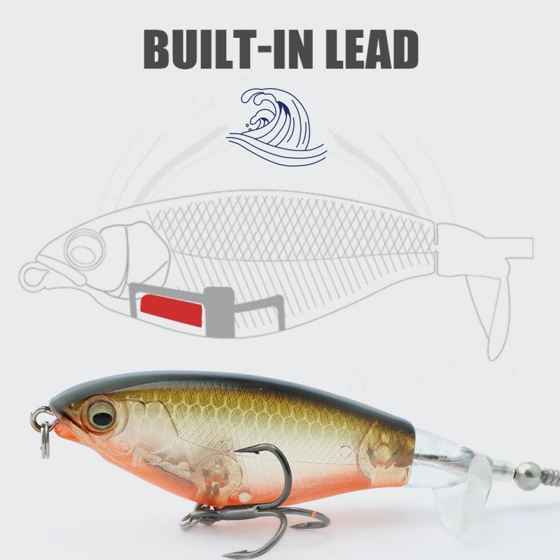 🎣🎉Última venta 50% de descuento🐠Señuelo de superficie con hélice de 6,5 g/12 g, anzuelo biónico🎣