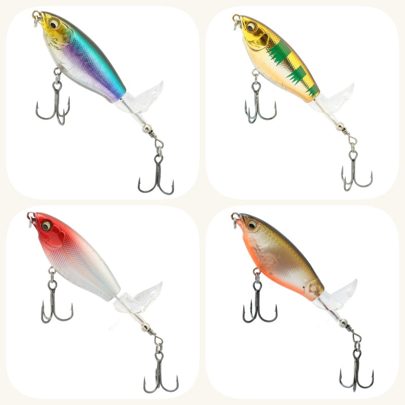 🎣🎉Última venta 50% de descuento🐠Señuelo de superficie con hélice de 6,5 g/12 g, anzuelo biónico🎣
