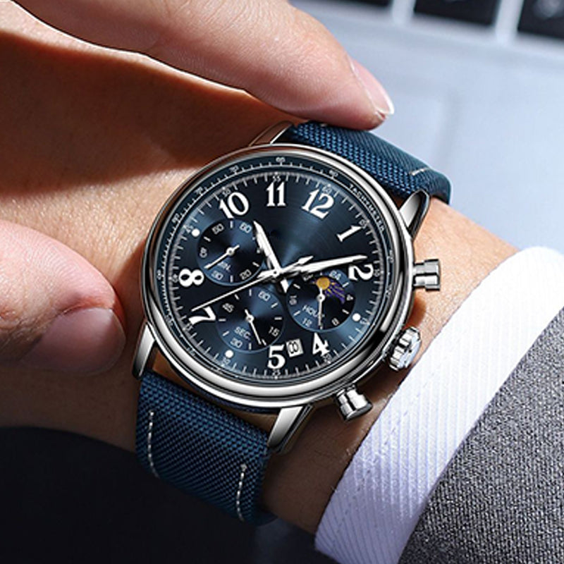 Reloj de cuarzo luminoso resistente al agua para hombre.
