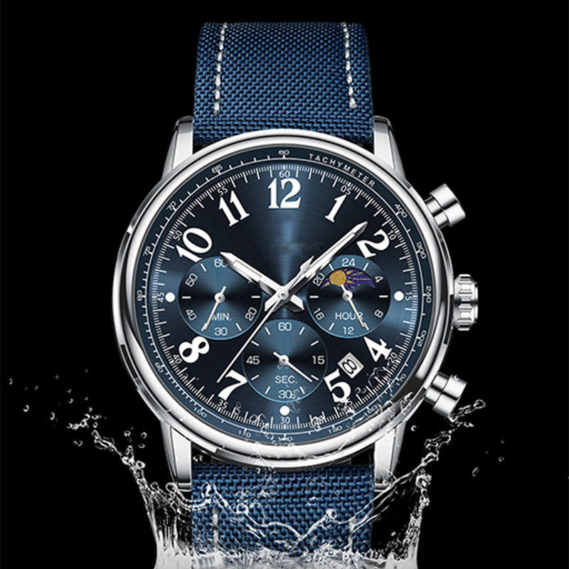 Reloj de cuarzo luminoso resistente al agua para hombre.