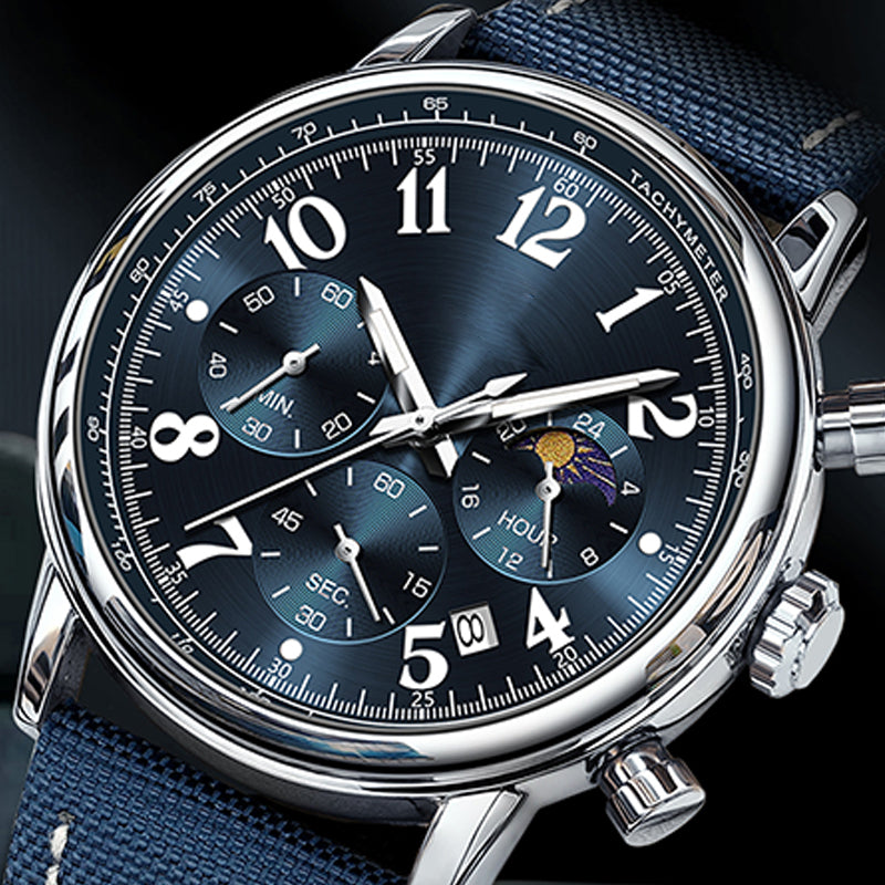 Reloj de cuarzo luminoso resistente al agua para hombre.
