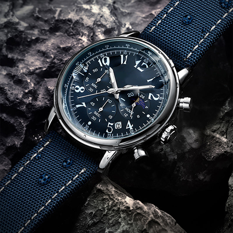 Reloj de cuarzo luminoso resistente al agua para hombre.