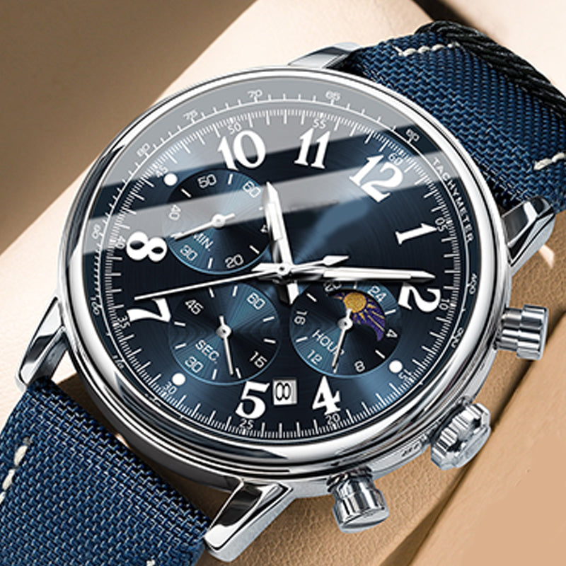 Reloj de cuarzo luminoso resistente al agua para hombre.