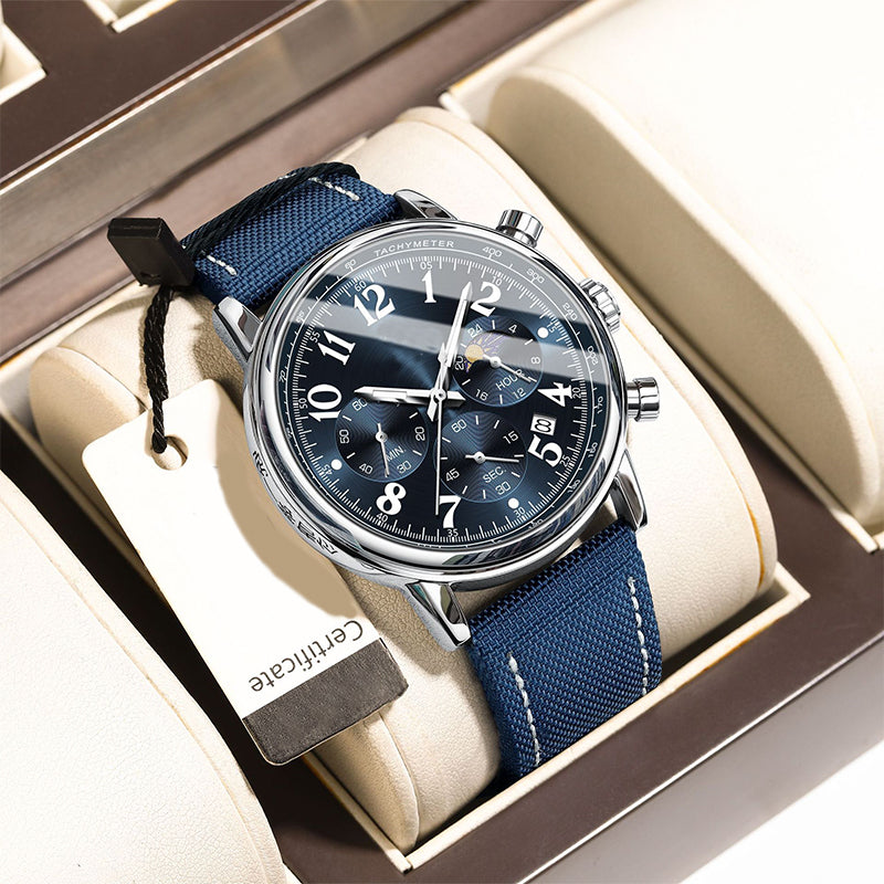 Reloj de cuarzo luminoso resistente al agua para hombre.