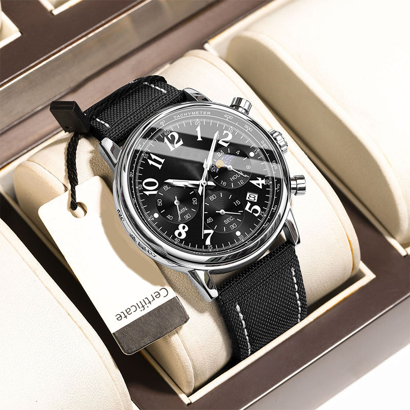 Reloj de cuarzo luminoso resistente al agua para hombre.