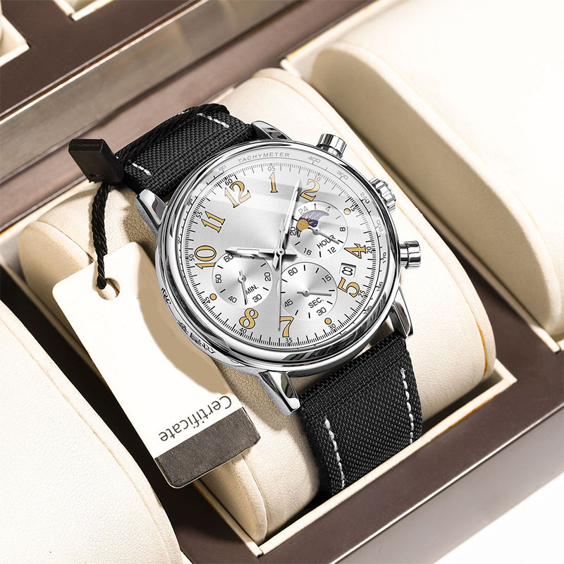 Reloj de cuarzo luminoso resistente al agua para hombre.