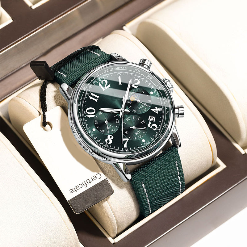Reloj de cuarzo luminoso resistente al agua para hombre.
