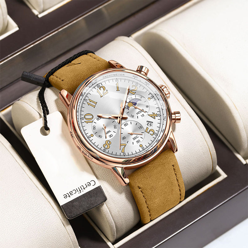 Reloj de cuarzo luminoso resistente al agua para hombre.