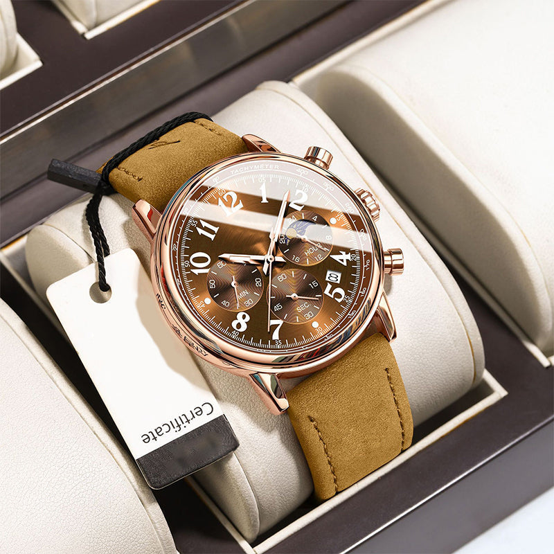 Reloj de cuarzo luminoso resistente al agua para hombre.