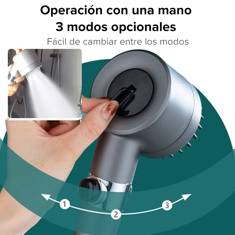 🚿✨ Cabezal de Ducha Multifuncional — Ajuste con un Solo Botón & Masaje Alemán 💆‍♂️🇩🇪💦