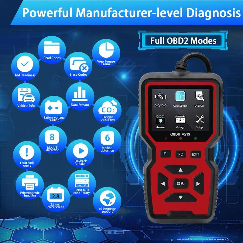 Escáner OBD2 para Diagnóstico de Motor del Auto