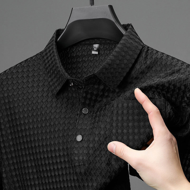 🎉Camisa de manga corta texturizada para hombre🎉