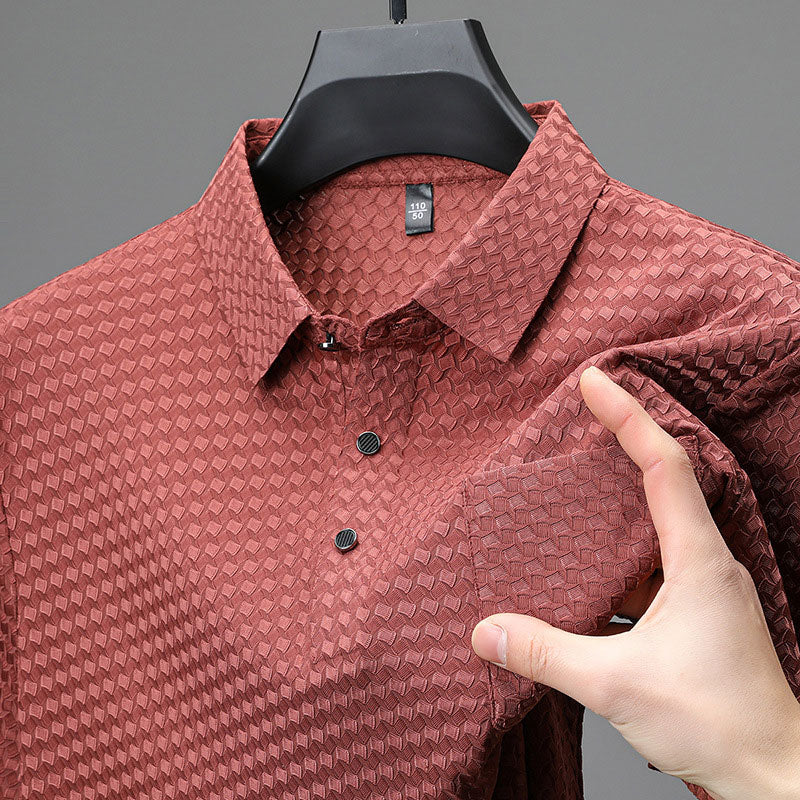 🎉Camisa de manga corta texturizada para hombre🎉